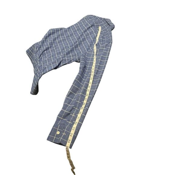 UNTUCKit Men's Blue Plaid Long Sleeve Slim Fit Cotton Button Up Shirt Size 2XL - Picture 4 of 9